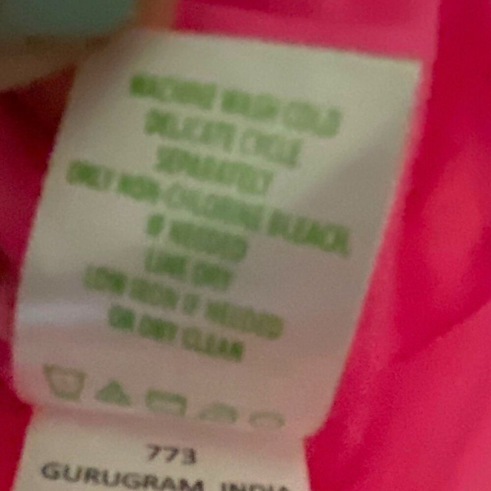 Lilly Pulitzer Lailah Top Neon Pink Orange Embroidered Eyelet Floral Glam XL - Picture 8 of 9